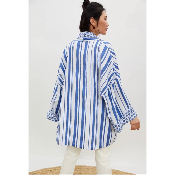 Anthropologie Seaside Striped Kimono - OS - NWT - Picture 4 of 10